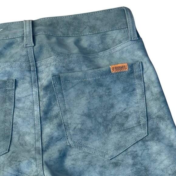 NEW Rock & Roll Denim Highrise PU Leather Bootcut Pants (26x34) - Picture 9 of 11